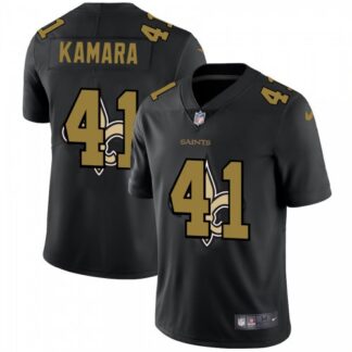 New Orleans New Orleans Saints #41 Alvin Kamara Men’s Nike Team Logo Dual Overlap Limited NFL Jersey Black