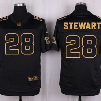 Nike Panthers #28 Jonathan Stewart Black Men's Stitched NFL Elite Pro Line Gold Collection Jersey