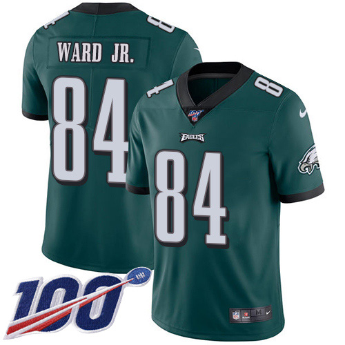 Nike Philadelphia Eagles #84 Greg Ward Jr. Green Team Color Men’s Stitched NFL 100th Season Vapor Untouchable Limit...