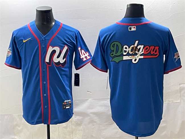 Men's National League Los Angeles Dodgers Team Big Logo Blue 2025 All-Star Edition Limited Stitched Baseball Jersey