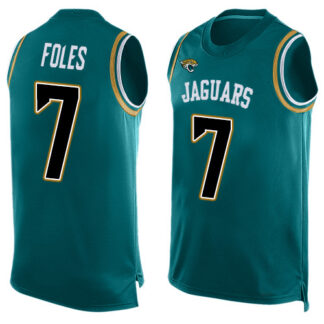 Nike Jacksonville Jaguars #7 Nick Foles Teal Green Alternate Men’s Stitched NFL Limited Tank Top Jersey