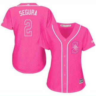 Glued Women's Seattle Mariners #2 Jean Segura Pink New Cool Base Jersey WEM