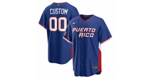 Puerto Rico Baseball Nike 2026 World Baseball Classic Stadium Custom Jersey - Royal - Image 2