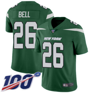 Nike New York Jets #26 Le’Veon Bell Green Team Color Men’s Stitched NFL 100th Season Vapor Limited Jersey