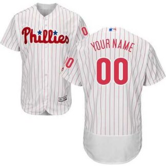 Customized Men's Philadelphia Phillies White Flexbase Jersey