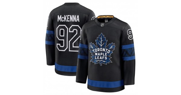 McKenna Men's Toronto Maple Leafs Black Alternate Premium Jersey - Image 2