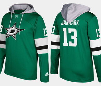 Adidas Dallas Stars 13 Mattias Janmark Name And Number Green Hoodie