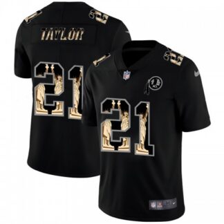 Washington Football Team #21 Sean Taylor Carbon Black Vapor Statue Of Liberty Limited NFL Jersey