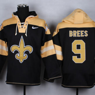 Nike New Orleans Saints #9 Drew Brees Black Hoody