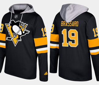 Adidas Pittsburgh Penguins 19 Derick Brassard Name And Number Black Hoodie