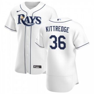 Tampa Bay Rays #36 Andrew Kittredge Men’s Nike White Home 2020 Authentic Player MLB Jersey
