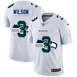 Nike Seahawks 3 Russell Wilson White Shadow Logo Limited Jersey Yhua