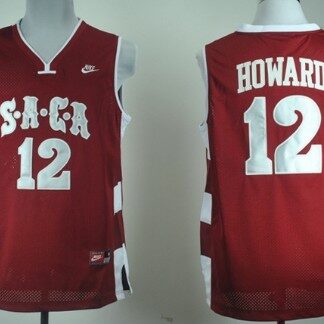 SACA High School #12 Dwight Howard Red Jerseys