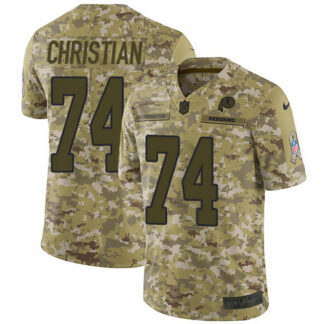 Nike Washington Football Team #74 Geron Christian Camo Men’s Stitched NFL Limited 2018 Salute To Service Jersey