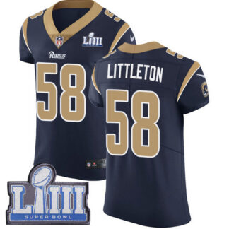 Nike Los Angeles Rams #58 Cory Littleton Navy Blue Team Color Super Bowl LIII Bound Men’s Stitched NFL Vapor Untouc...