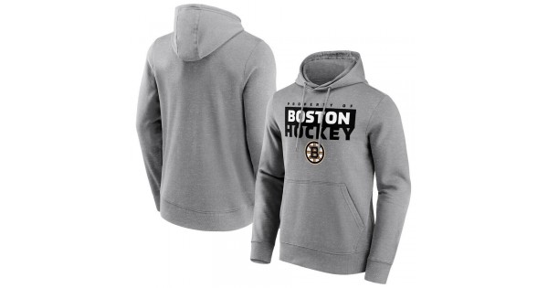 Boston Bruins Fanatics Branded Gain Ground Hoodie - Sports Grey - Image 2