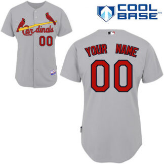 Customized St. Louis Cardinals MLB Jersey-Men's Stitched Road Gray Cool Base Baseball Jersey