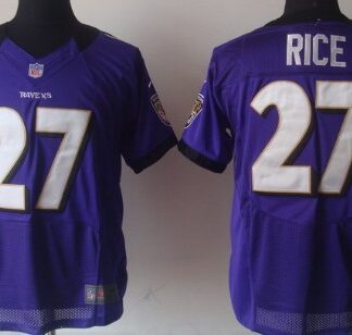 Nike Baltimore Ravens #27 Ray Rice Purple Elite Jersey