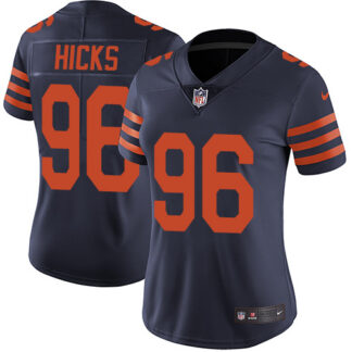 Nike Chicago Bears #96 Akiem Hicks Navy Blue Alternate Women’s Stitched NFL Vapor Untouchable Limited Jersey