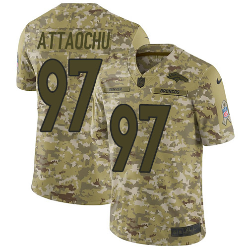 Nike Denver Broncos #97 Jeremiah Attaochu Camo Youth Stitched NFL Limited 2018 Salute To Service Jersey