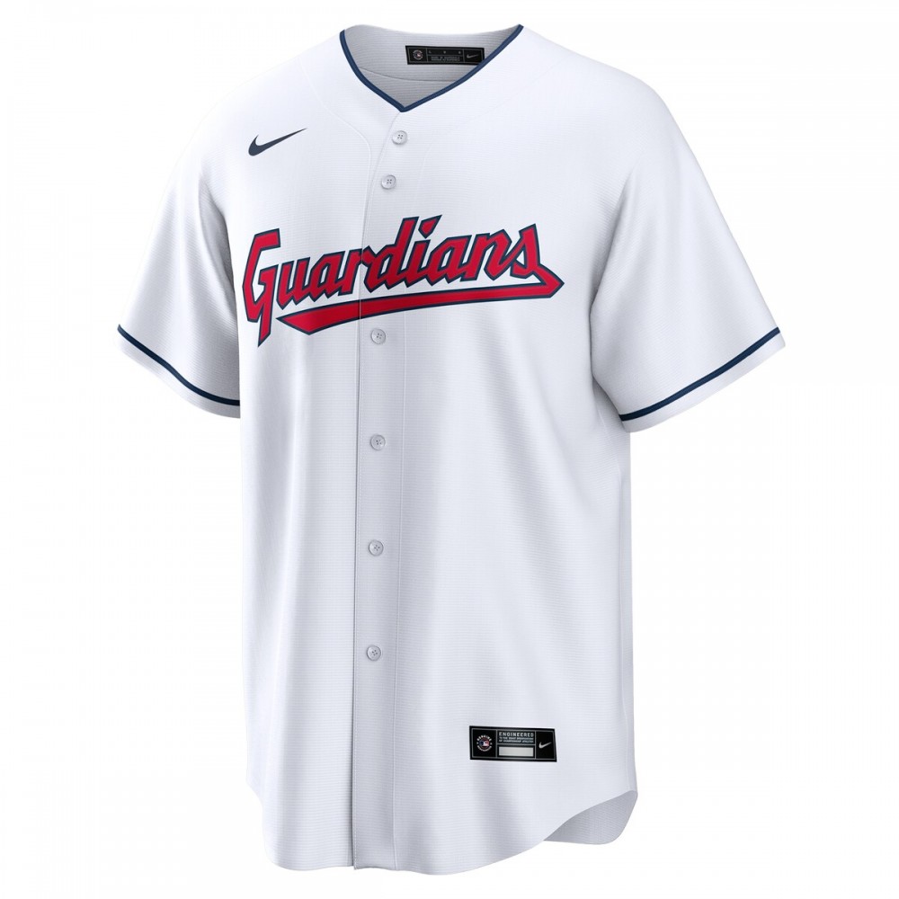 Cleveland Guardians Nike Replica Custom Jersey - White - Image 2