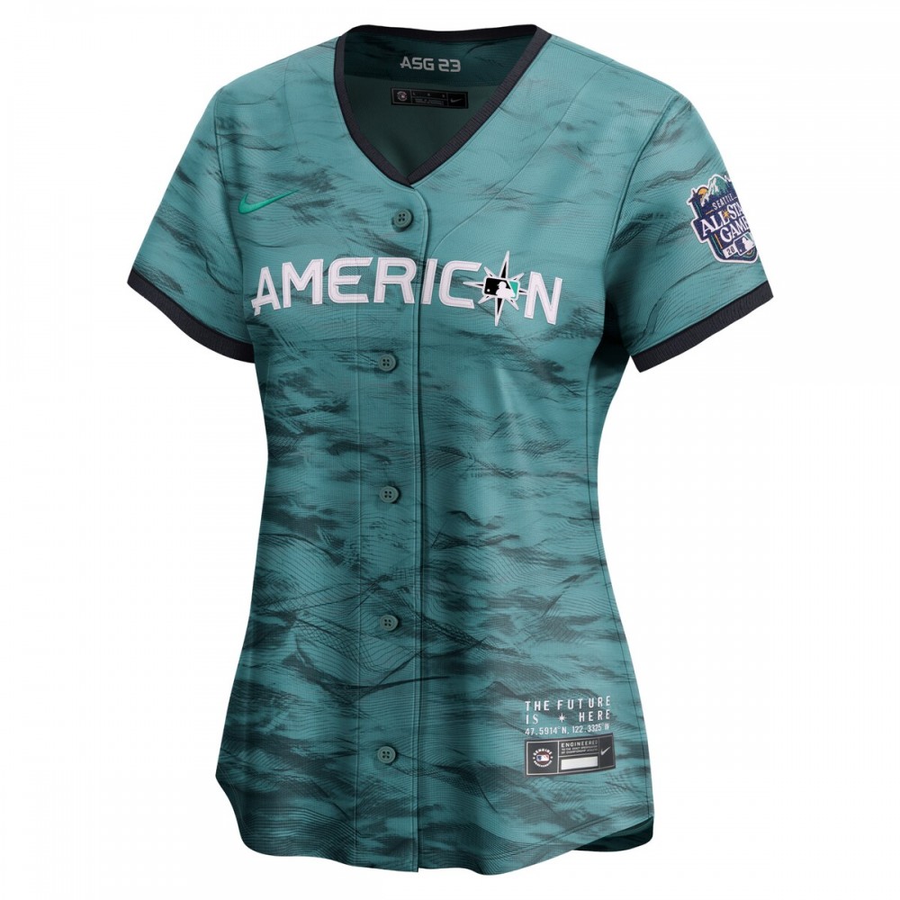 American League Nike Women's 2023 MLB All-Star Game Limited Jersey - Teal - Image 2