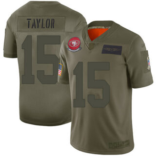 Nike San Francisco 49ers #15 Trent Taylor Camo Men’s Stitched NFL Limited 2019 Salute To Service Jersey