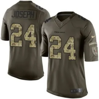 Texans #24 Johnathan Joseph Green Youth Stitched NFL Limited Salute to Service Jersey