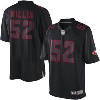 Nike San Francisco 49ers #52 Patrick Willis Black Men’s Stitched NFL Impact Limited Jersey