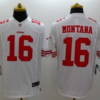 Nike Limited San Francisco 49ers #16 Joe Montana White Jerseys