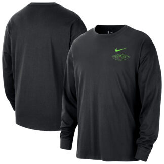 New Orleans Pelicans Nike 2025/26 City Edition Remix Essential Logo Long Sleeve T-Shirt – Black