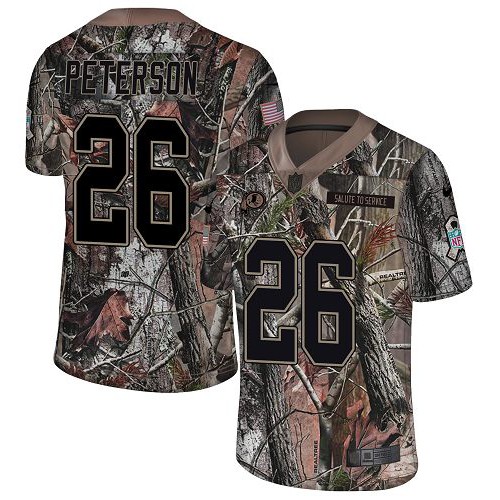 Nike Washington Football Team #26 Adrian Peterson Camo Youth Stitched NFL Limited Rush Realtree Jersey