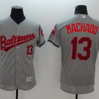 Baltimore Orioles #13 Manny Machado Gray USA Independence Day 2016 Flexbase Collection Stitched Baseball Jersey