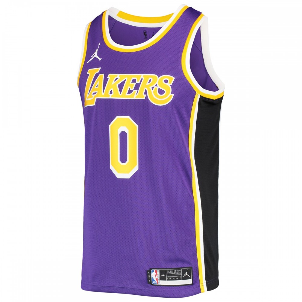 Russell Westbrook Los Angeles Lakers Jordan Brand 2021/22 Swingman Jersey - Statement Edition - Purple - Image 2