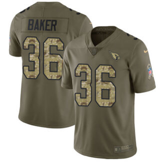 Nike Arizona Cardinals #36 Budda Baker Olive/Camo Youth Stitched NFL Limited 2017 Salute to Service Jersey