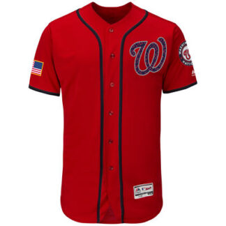 Washington Nationals Customized Scarlet 2016 Fashion Stars & Stripes Flexbase Stitched Baseball Jersey