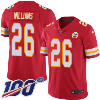 Nike Kansas City Chiefs #26 Damien Williams Red Team Color Men’s Stitched NFL 100th Season Vapor Untouchable Limite...
