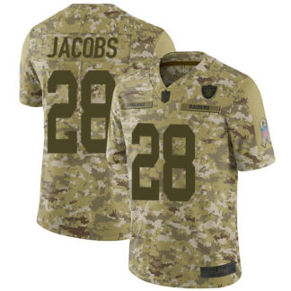 Nike Las Vegas Raiders #28 Josh Jacobs Camo Youth Stitched NFL Limited 2018 Salute to Service Jersey