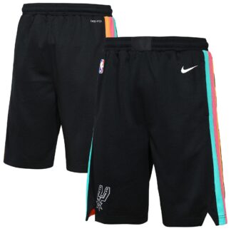 San Antonio Spurs Nike Youth 2025/26 City Edition Swingman Performance Shorts – Black