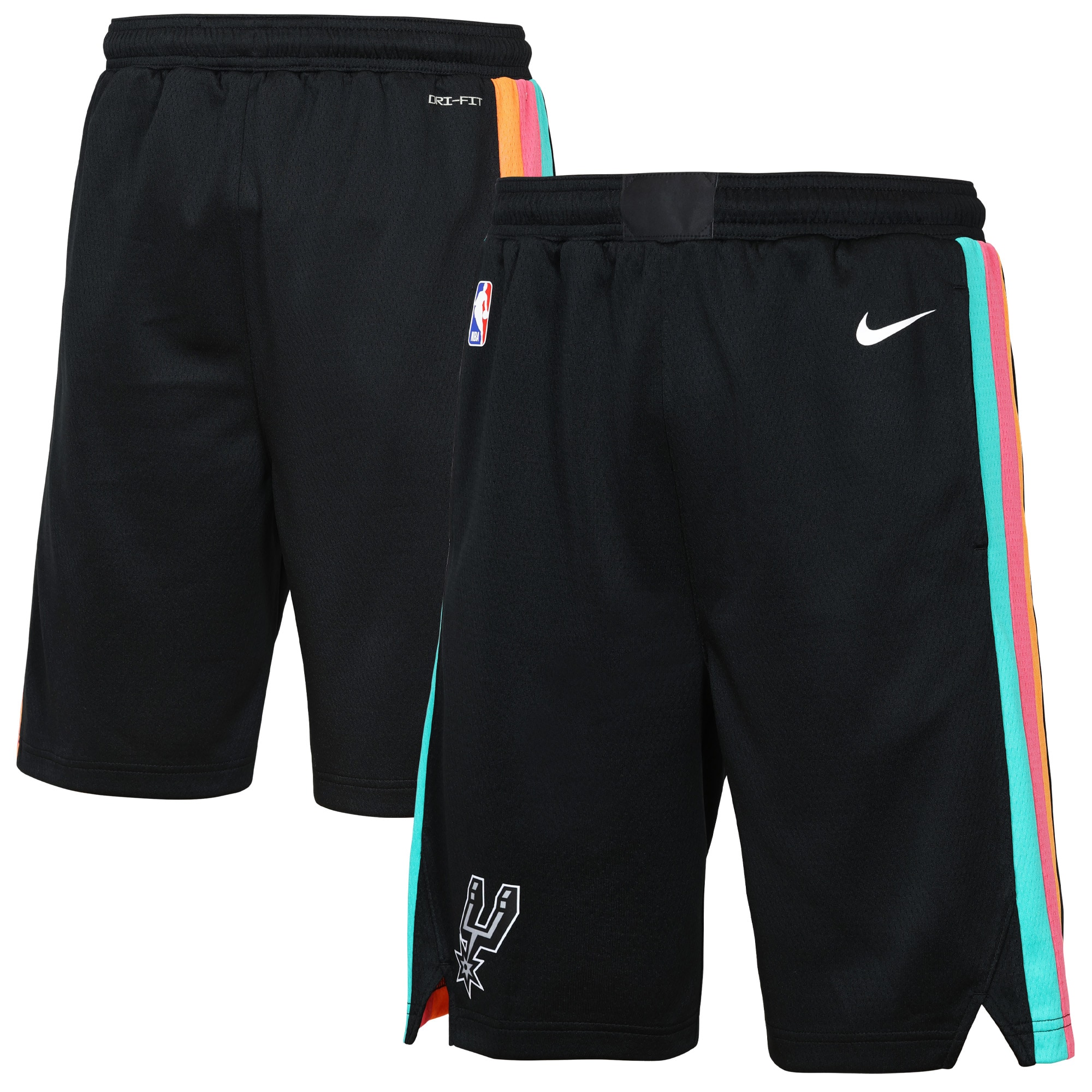 San Antonio Spurs Nike Youth 2025/26 City Edition Swingman Performance Shorts – Black