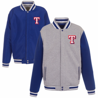 Texas Rangers JH Design Reversible Fleece Full-Snap Jacket