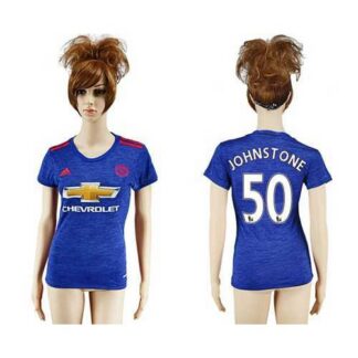 Women’s Manchester United #50 Johnstone Away Soccer Club Jersey