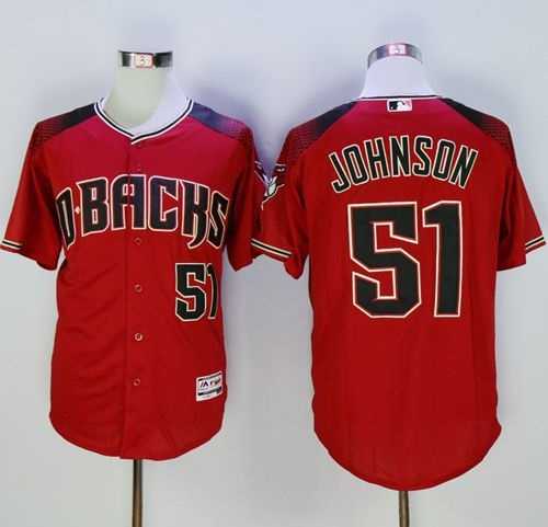 Arizona Diamondbacks #51 Randy Johnson Red Brick New Cool Base Stitched Baseball Jersey Sanguo