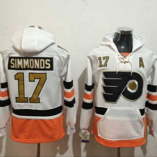 Philadelphia Flyers #17 Wayne Simmonds White All Stitched Hoodie Sweatshirt