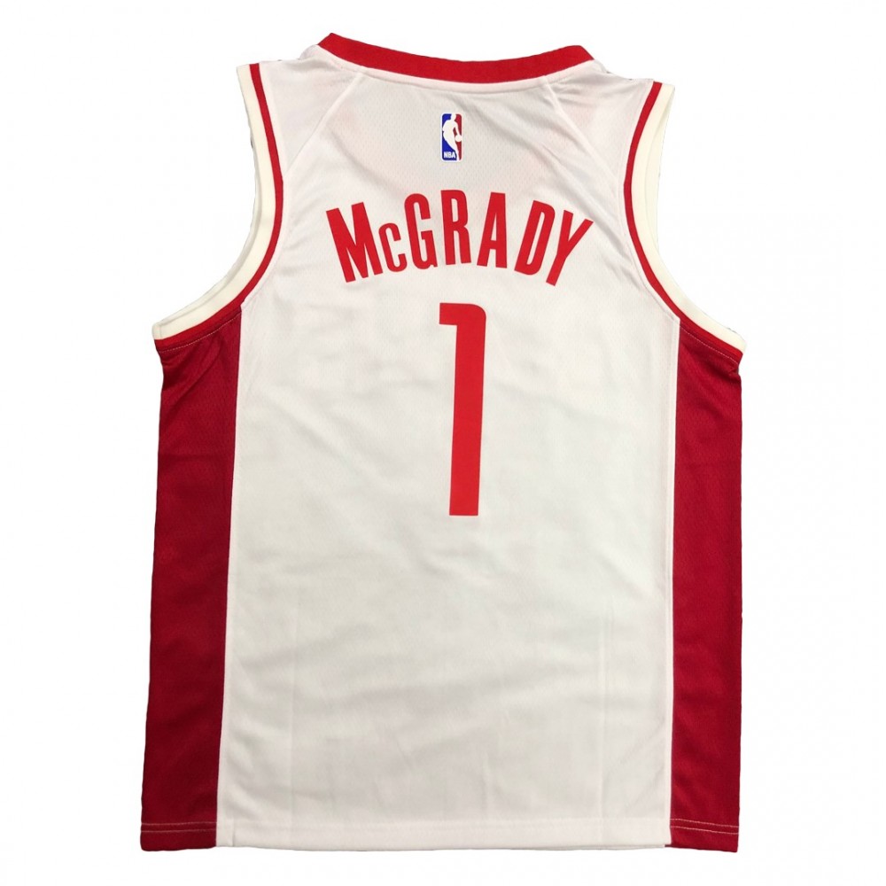 Men's Houston Rockets Tracy McGrady #1 Nike White Swingman Jersey - Association Edition - Image 2