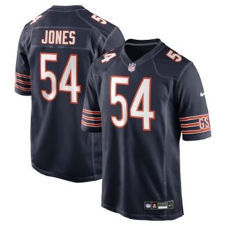 Men's Chicago Bears #54 Logan Jones Navy 2026 NFL Draft Game Jersey