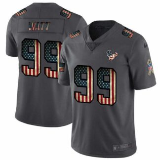 Nike Texans 99 J.J. Watt 2019 Salute To Service USA Flag Fashion Limited Jersey Dyin
