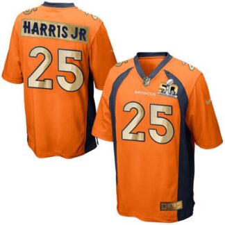 Nike Denver Broncos #25 Chris Harris Jr Orange Team Color Men’s Stitched NFL Game Super Bowl 50 Collection Jersey