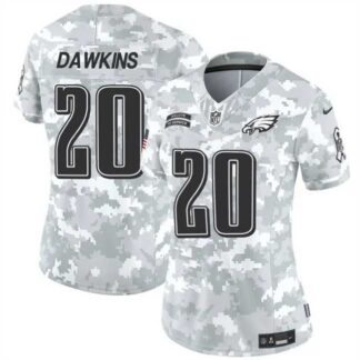 Women's Philadelphia Eagles #20 Brian Dawkins 2024 F.U.S.E Arctic Camo Salute To Service Limited Stitched Jersey Dzhi
