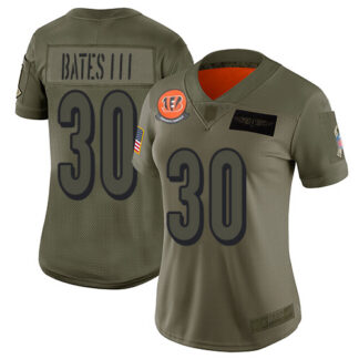 Nike Cincinnati Bengals #30 Jessie Bates III Camo Women’s Stitched NFL Limited 2019 Salute to Service Jersey